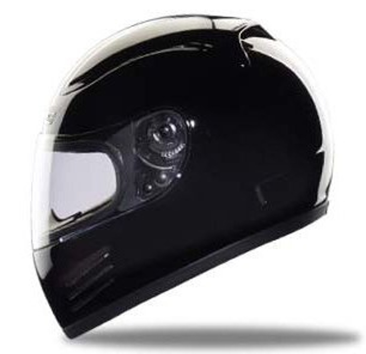 Snell DOT Full Face Black Motorcycle Helmet